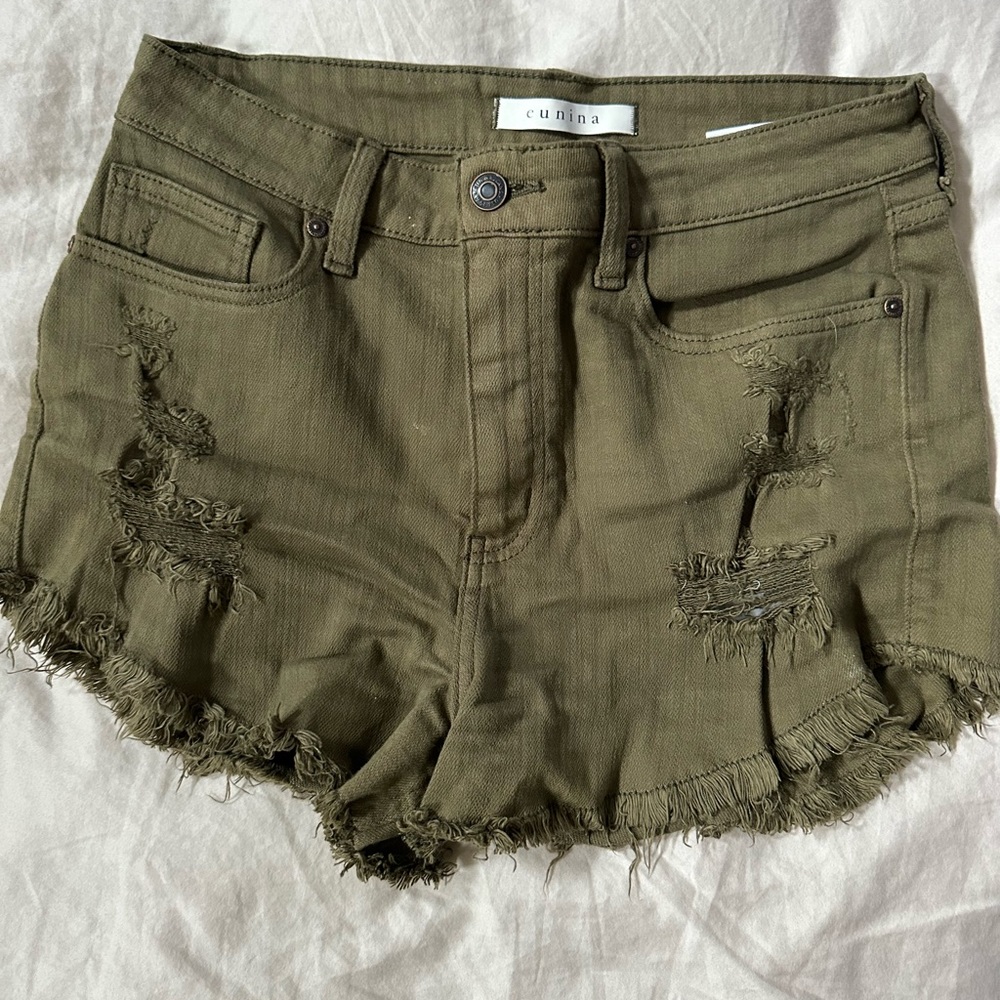 Eunina olive green Jean shorts - size medium